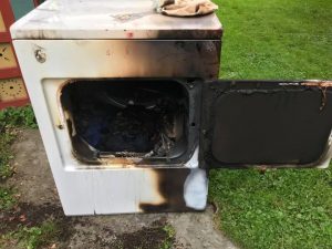 burned dryer